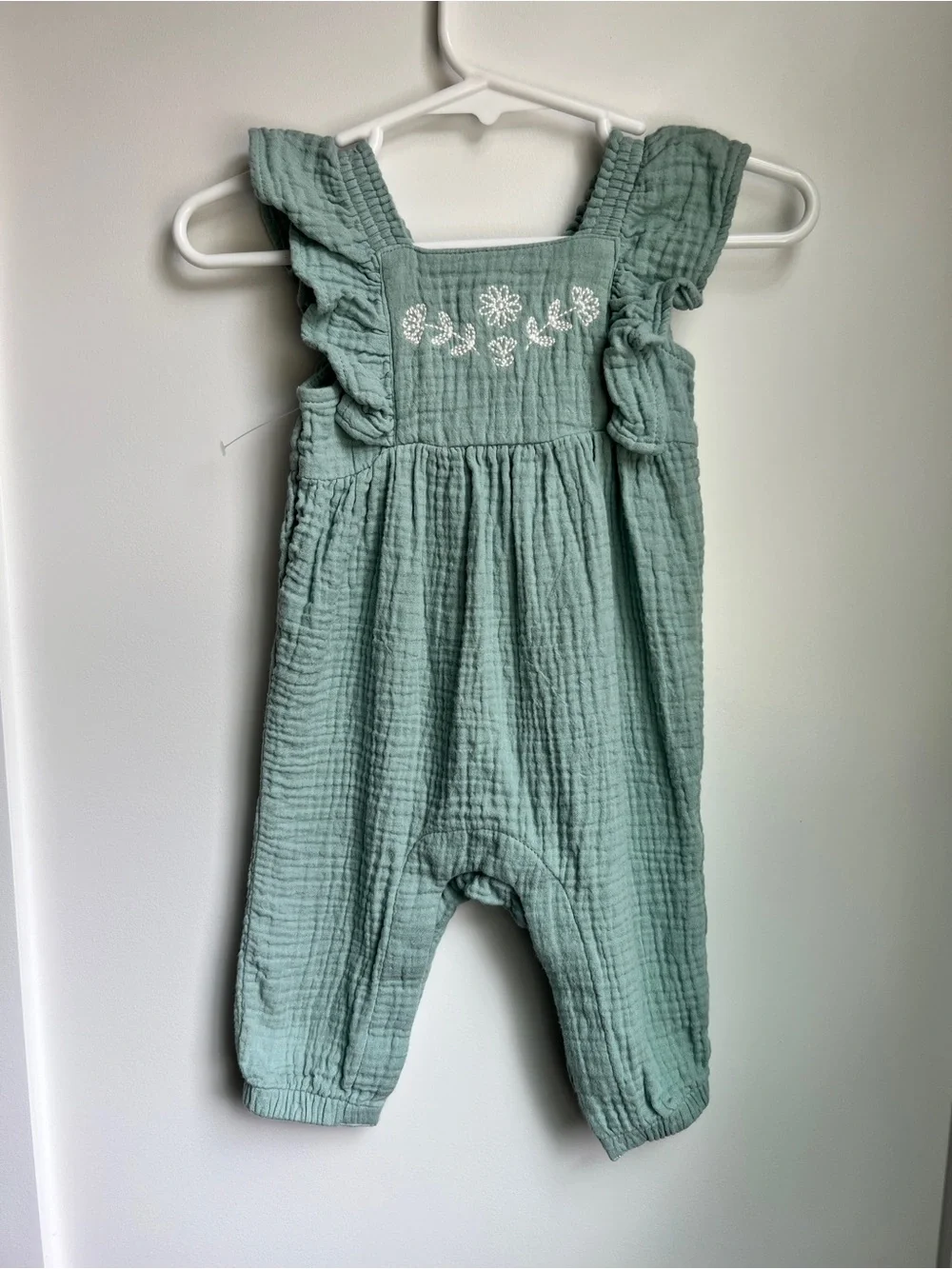 Carter’s Just One You Gauze Ruffle Jumpsuit | 3M Baby Girl Outfit